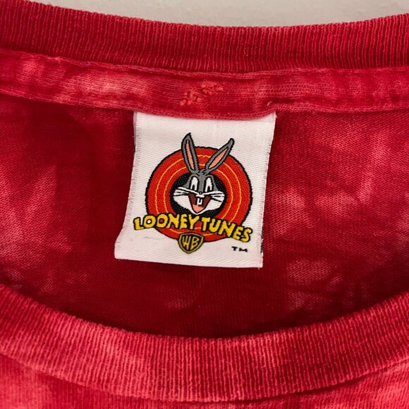 Vintage 2001 Y2K Looney Tunes Tweety Tie Dye T-Shirt - Picture 2 of 4